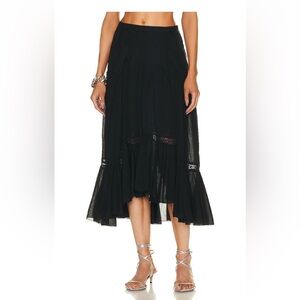 Elegant Black Midi Skirt